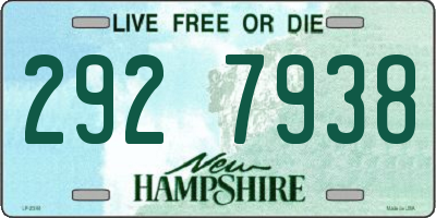 NH license plate 2927938
