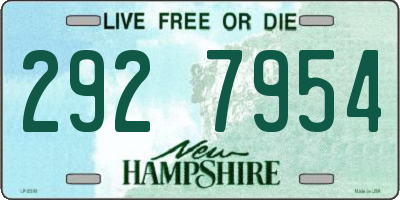 NH license plate 2927954