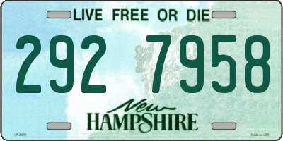NH license plate 2927958