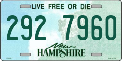 NH license plate 2927960