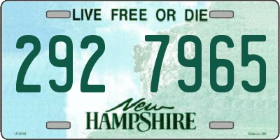 NH license plate 2927965
