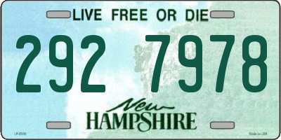 NH license plate 2927978