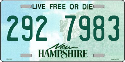 NH license plate 2927983