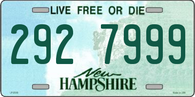 NH license plate 2927999