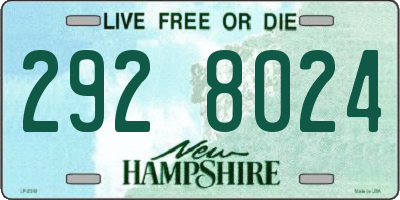 NH license plate 2928024