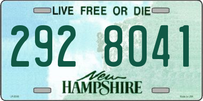 NH license plate 2928041