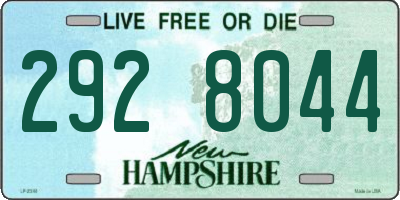 NH license plate 2928044