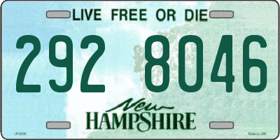 NH license plate 2928046