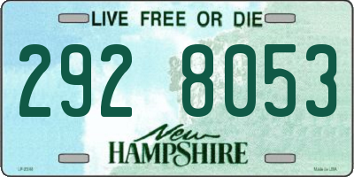 NH license plate 2928053