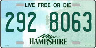 NH license plate 2928063