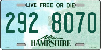 NH license plate 2928070