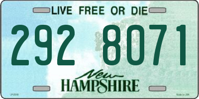 NH license plate 2928071