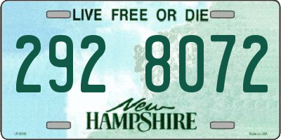 NH license plate 2928072