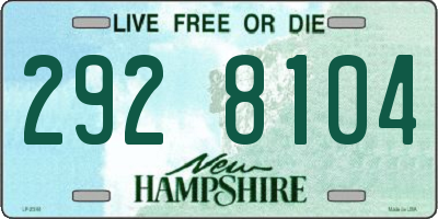NH license plate 2928104
