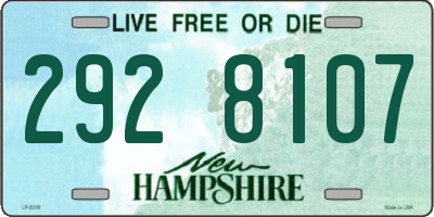 NH license plate 2928107