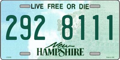 NH license plate 2928111