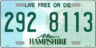 NH license plate 2928113