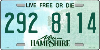 NH license plate 2928114