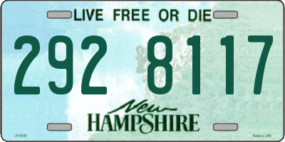 NH license plate 2928117