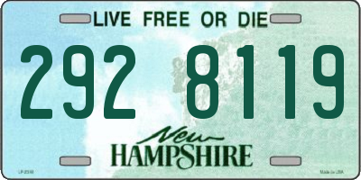 NH license plate 2928119