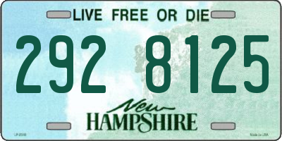 NH license plate 2928125
