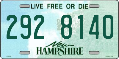 NH license plate 2928140