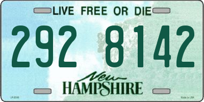 NH license plate 2928142