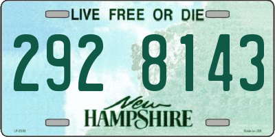 NH license plate 2928143
