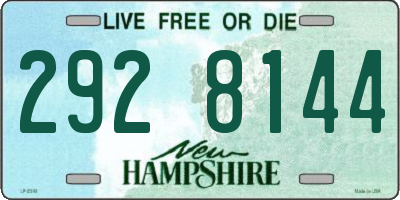 NH license plate 2928144