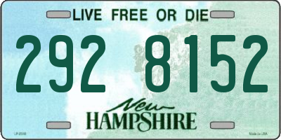 NH license plate 2928152