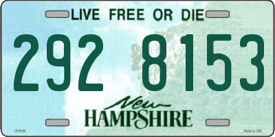 NH license plate 2928153