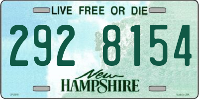 NH license plate 2928154