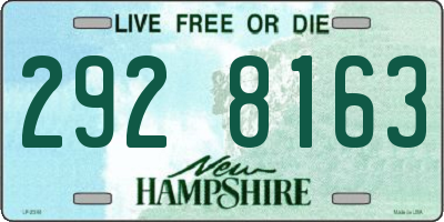 NH license plate 2928163