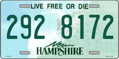 NH license plate 2928172