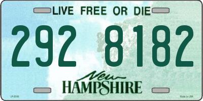 NH license plate 2928182