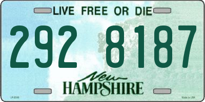NH license plate 2928187