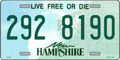 NH license plate 2928190
