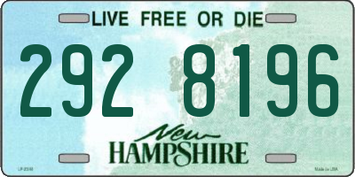 NH license plate 2928196