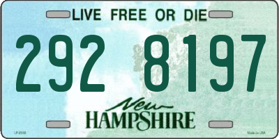NH license plate 2928197