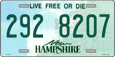 NH license plate 2928207