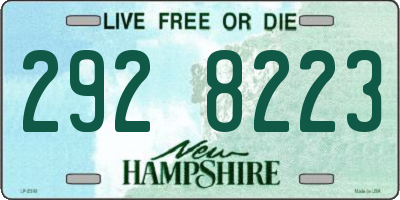 NH license plate 2928223