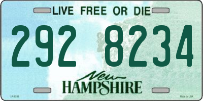 NH license plate 2928234