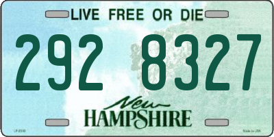 NH license plate 2928327