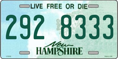 NH license plate 2928333