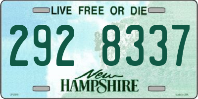 NH license plate 2928337