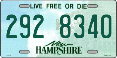 NH license plate 2928340