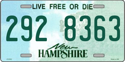 NH license plate 2928363