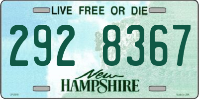NH license plate 2928367