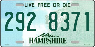NH license plate 2928371