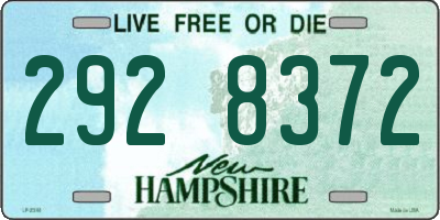 NH license plate 2928372